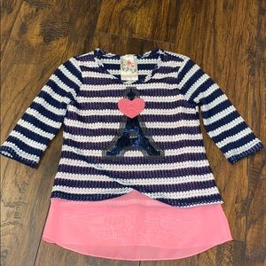 Jenna & Jessie  Eiffel Tower Sequin Top